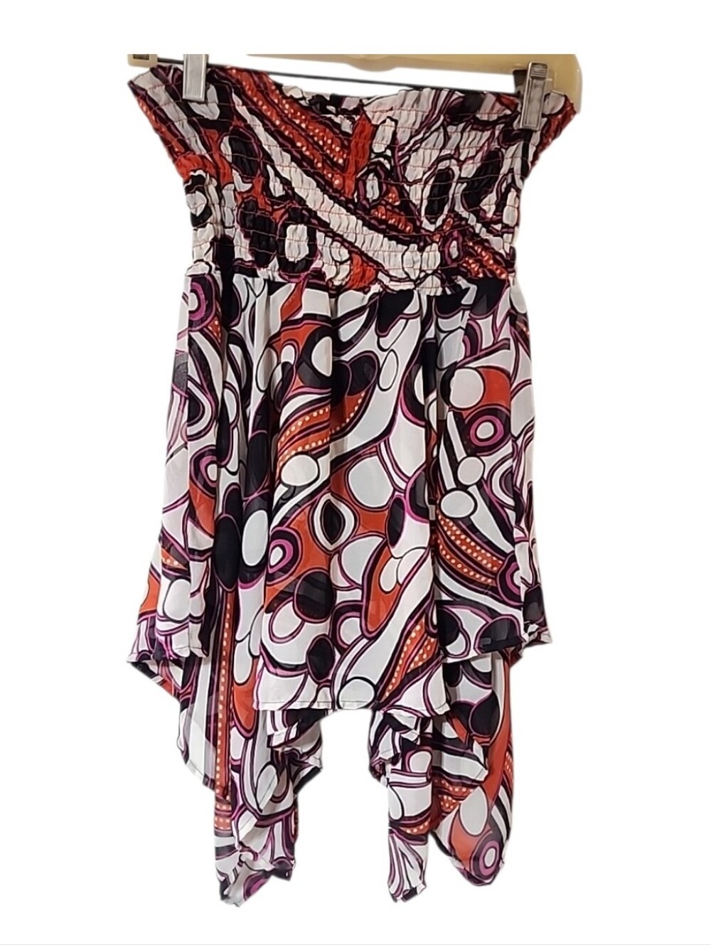 Whats Hot Y2k Handker Chief Tube Dress. Size Large - Picture 2 of 8